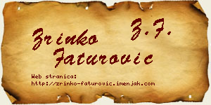 Zrinko Faturović vizit kartica
